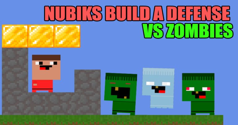 Spēle Nubiks build a defense vs zombies — bezmaksas online spēle