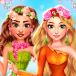 Spēle BFFs Flowers Inspired Fashion — bezmaksas online spēle