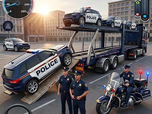 Spēle Police Transport Game — bezmaksas online spēle