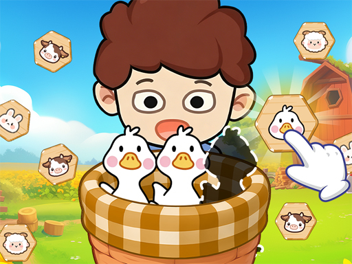 Spēle Farm Animal Sort Puzzle — bezmaksas online spēle