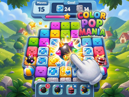 Spēle Color Pop Mania — bezmaksas online spēle