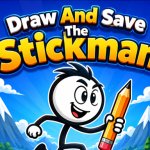 Spēle Draw And Save The Stickman — bezmaksas online spēle