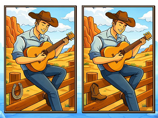 Spēle Spot The Difference Wild West — bezmaksas online spēle