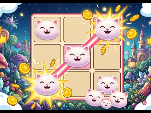 Spēle Cat Tic Tac Toe — bezmaksas online spēle