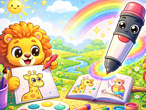Spēle Magic Coloring Book for Little Artists — bezmaksas online spēle