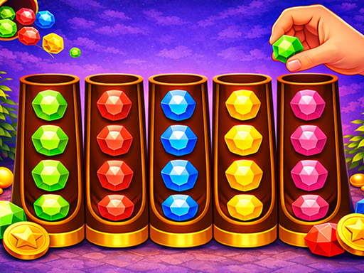 Spēle Gem Sort Puzzle — bezmaksas online spēle