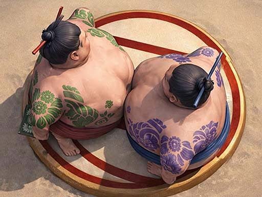 Spēle Sumo Wrestling Battle — bezmaksas online spēle