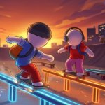 Spēle Skate Duo Runner — bezmaksas online spēle