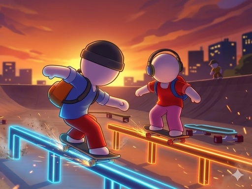 Spēle Skate Duo Runner — bezmaksas online spēle