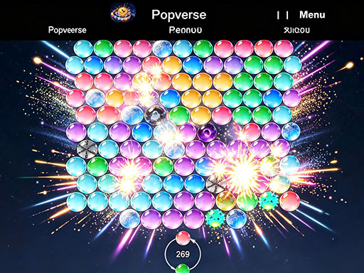 Spēle Popverse: Bubble Shooter — bezmaksas online spēle