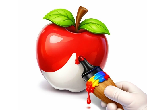 Spēle Easy Apple Coloring Book — bezmaksas online spēle