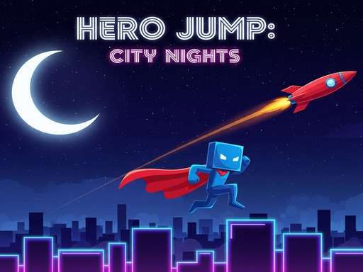 Spēle Hero Jump City Nights — bezmaksas online spēle