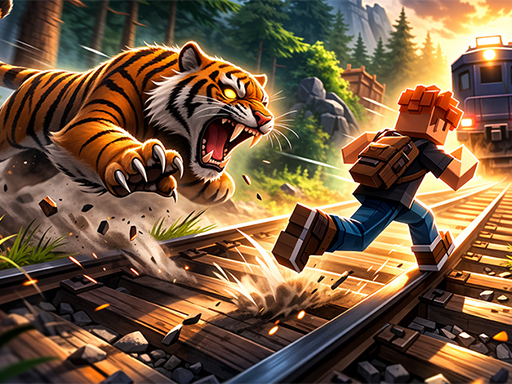 Spēle Running From A Hungry Tiger — bezmaksas online spēle