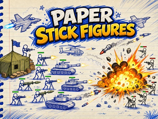 Spēle Paper Stick Figures — bezmaksas online spēle