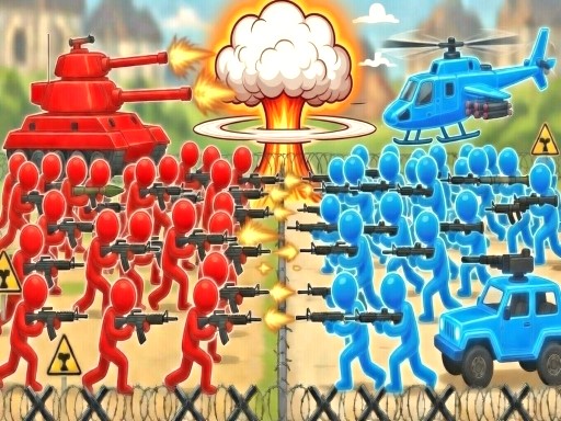 Spēle Gun Mob: Stickman Run — bezmaksas online spēle