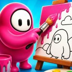 Spēle Fall Boys Coloring Book — bezmaksas online spēle