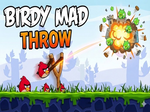 Spēle Birdy Mad Throw — bezmaksas online spēle