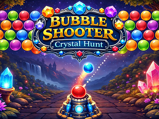 Spēle Bubble Shooter Crystal Hunt — bezmaksas online spēle