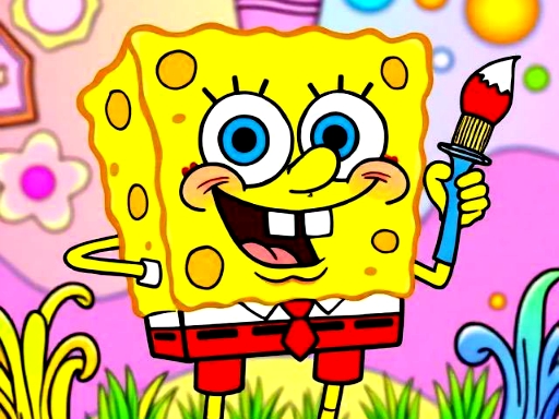 Spēle Easy Coloring Spongy Adventure — bezmaksas online spēle