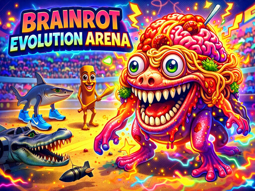 Spēle Brainrot Evolution Arena — bezmaksas online spēle