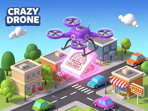 Spēle Crazy Drone Pizza Delivery — bezmaksas online spēle