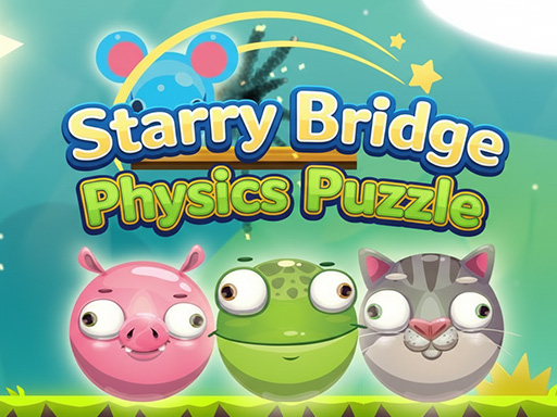 Spēle Starry Bridge Physics Puzzle — bezmaksas online spēle
