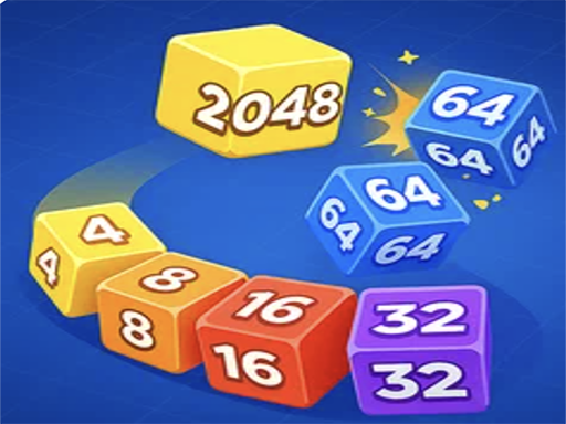 Spēle Snake 2048: Cube Merge — bezmaksas online spēle