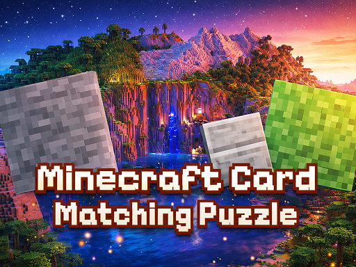 Spēle Minecraft Card Matching Puzzle — bezmaksas online spēle