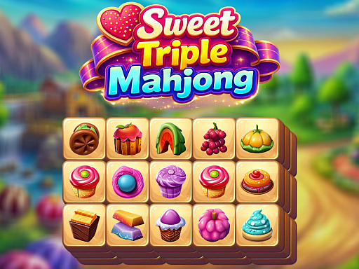 Spēle Sweet Triple Mahjong — bezmaksas online spēle