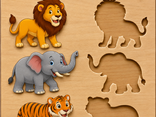 Spēle Cute Animal Puzzle Game — bezmaksas online spēle