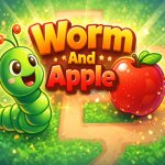 Spēle Worm And Apple — bezmaksas online spēle