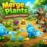 Spēle Merge Plants – Defense Zombies — bezmaksas online spēle