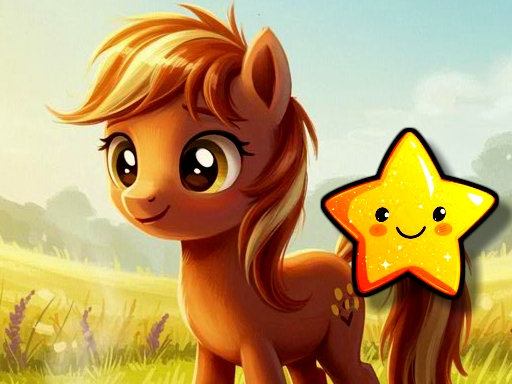 Spēle Cute Pony Hidden Stars — bezmaksas online spēle