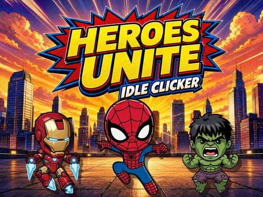 Spēle Heroes Unite Idle Clicker — bezmaksas online spēle