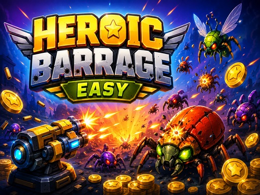 Spēle Heroic Barrage Easy — bezmaksas online spēle