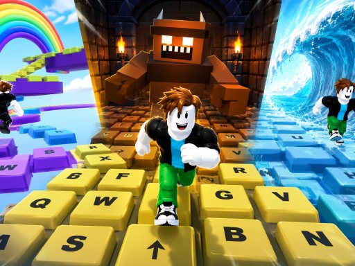 Spēle Obby Keyboard Escape — bezmaksas online spēle