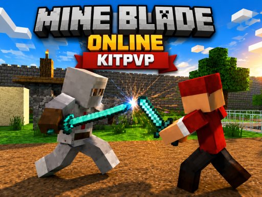 Spēle MINE BLADE Online KitPvP — bezmaksas online spēle
