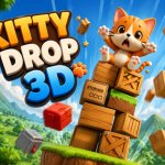 Spēle Kitty Drop 3D — bezmaksas online spēle