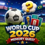 Spēle World Cup 2026 Memory Quest — bezmaksas online spēle