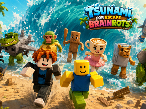 Spēle Tsunami For Escape Brainrots — bezmaksas online spēle