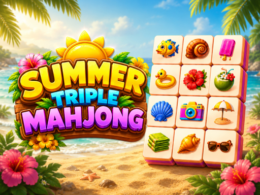 Spēle Summer Triple Mahjong — bezmaksas online spēle