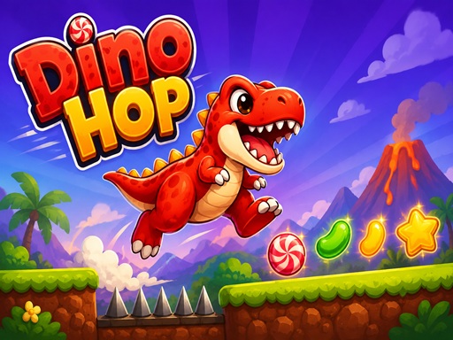 Spēle DinoHop — bezmaksas online spēle