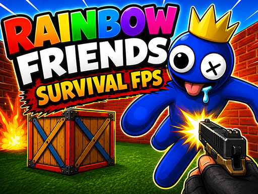 Spēle Rainbow Friends Survival FPS — bezmaksas online spēle