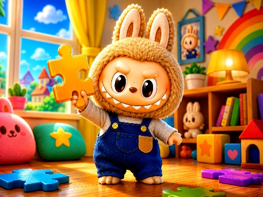 Spēle Labubu Jigsaw Puzzle Time — bezmaksas online spēle