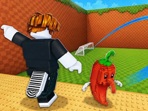 Spēle Kick a Lucky Block: Tsunami Football — bezmaksas online spēle