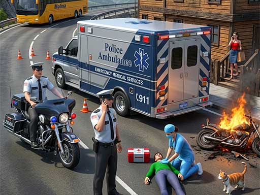 Spēle Ambulance Rescue Game — bezmaksas online spēle