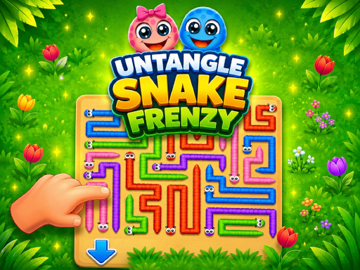 Spēle Untangle Snake Frenzy — bezmaksas online spēle