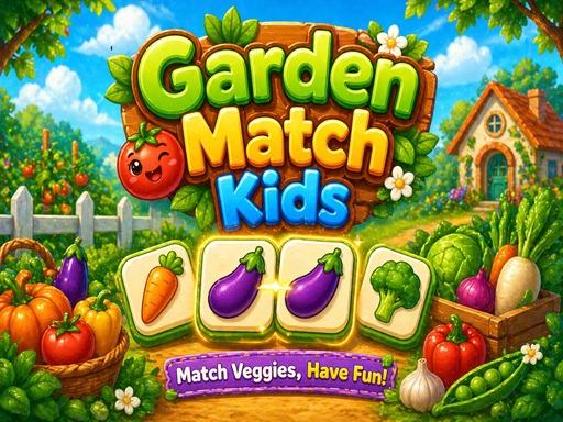 Spēle Garden Match Kids — bezmaksas online spēle