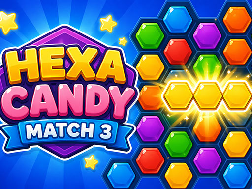 Spēle Hexa Candy Match 3 — bezmaksas online spēle