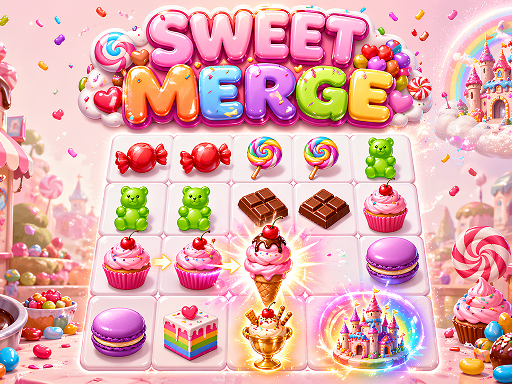 Spēle Sweet Merge Puzzle — bezmaksas online spēle